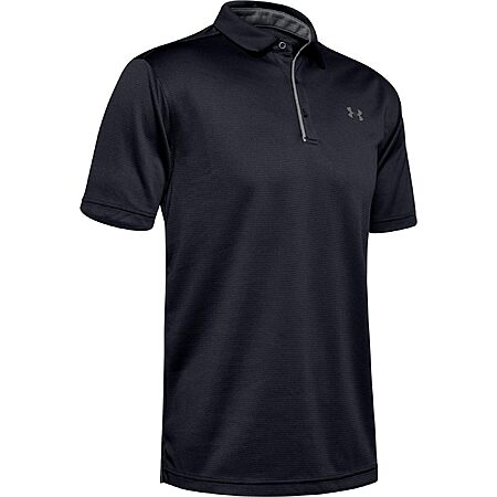 Under Armour Men's Standard Tech Golf Polo Shirt (Black) (XS | SmTall | MTall | XXL | 4XLTall) $20.99 + Free Shipping w/ Prime or on $35+