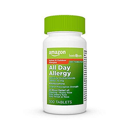 300-Count Amazon Basic Care 10mg All Day Allergy Antihistamine Tablets $9.64 w/ Subscribe & Save