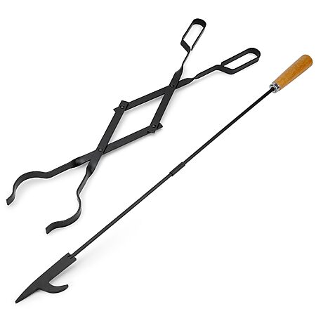Stanbroil 26” Campfire Fireplace Tongs and 32” Premium Steel Fire Pit Campfire Poker Tool Sets $11.49 + Free Shipping w/ Prime or on $35+