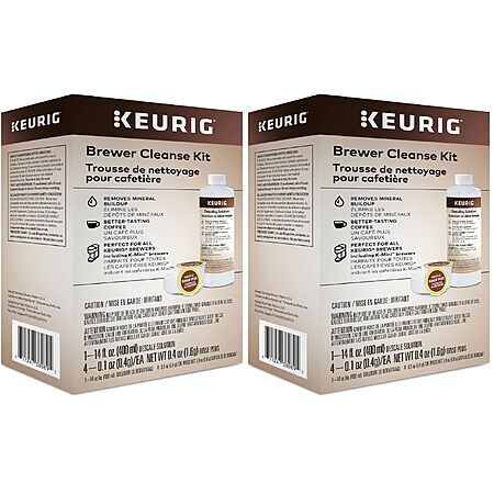 2-Pack 5-ct. ea. Keurig Brewer Cleanse Kit For Brewer Descaling and ...