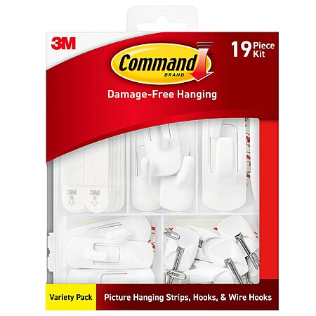 Command Variety Pack: 10 Picture Hanging Strips, 6 Wire Hooks & 8 Utility Hooks