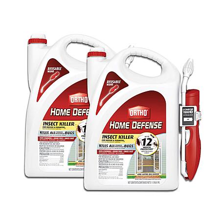 2-Pk 1.1-Gal Ortho Home Defense Indoor & Perimeter2 Insect Killer w/ Comfy Wand