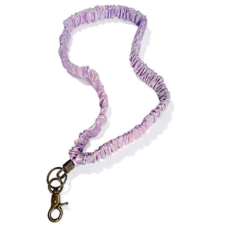 Scrunchie Women Lanyard for ID Badges Keys Holographic (Purple) $3.99 + Free Shipping w/ Prime or on $35+