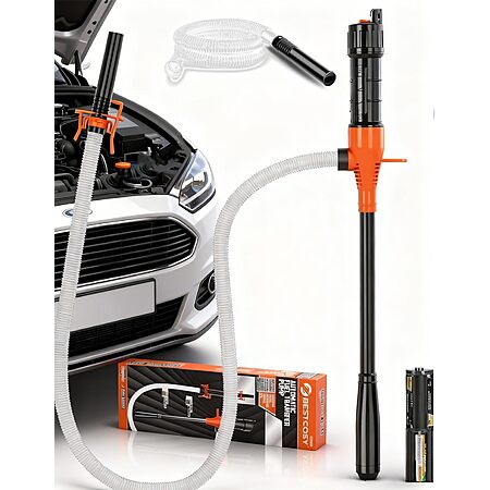 BestCosy Portable Fuel Transfer Pump with 47" Hose-High Flow Hand Fuel Pump, Battery Powered Siphon $9.97 + Free Shipping w/ Prime or on $35+