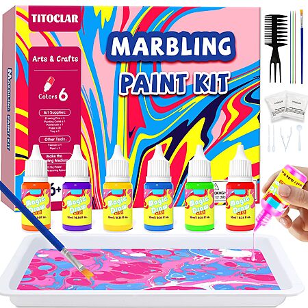 Titoclar Marbling Paint for Kids STEM Science $4.99 + Free Shipping w/ Prime or on $35+