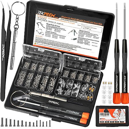 Tekprem Magnetic Eyeglasses Repair Kit w/ Screws & Silicone Nose Pads $3.99 + Free Shipping w/ Prime or on $35+