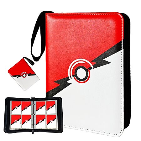 400 Pockets Card Binder 3-Ring ZipperCards Holder Book with Removable 50 Sleeves, Card Folder Album (Red+White) $7.99 + Free Shipping w/ Prime or on $35+