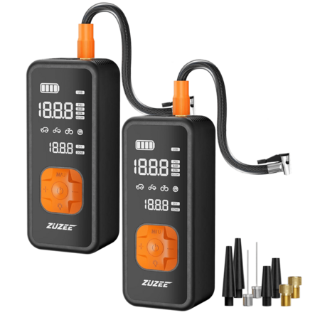 2-Pk 20,000mAh Zuzee Portable Tire Inflator, Flashlight & Power Bank $30 + Free S&H