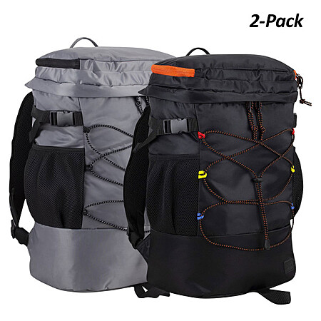 2-Pack 34L BODHI Pro Cyclone Bungee Travel Backpacks (Black & Ash Gray) $25 + Free S&H