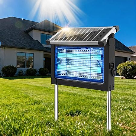 4500V OnBeam Solar Bug Zapper w/ 10W Solar Panel & Rechargeable Battery $33 + Free S&H