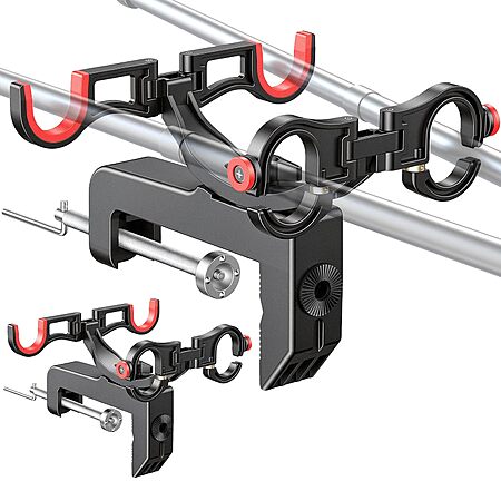 2-Pk Eyoyofishcam Clamp-On Dual Rod Fishing Rod Holder $18 + Free S&H