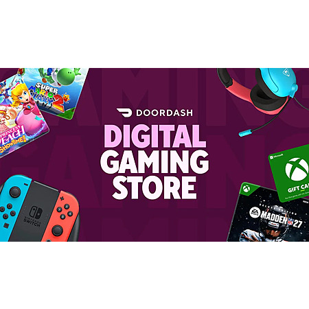 DoorDash App: Spend $50 on Digital Video Games, Get up to $25 DoorDash Gift Card