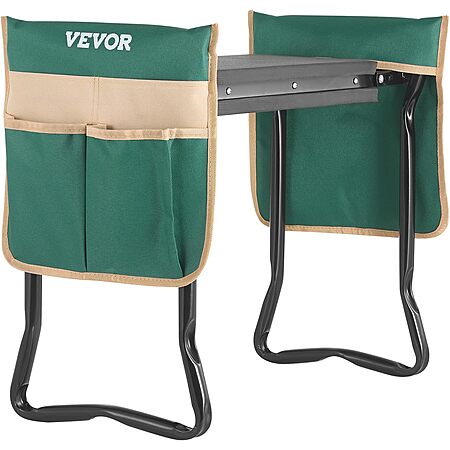 VEVOR Foldable Garden Kneeler & Seat w/ 8" EVA Pad & 2x Tool Pouches $17.90