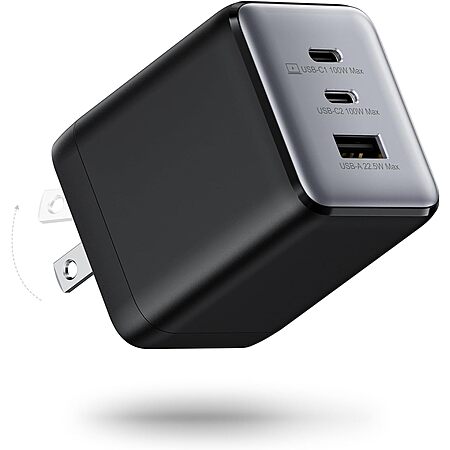 3-Port wegear 100W USB-C Foldable GaN Wall Charger Block (2x USB-C, 1x USB-A) $16 + Free S&H