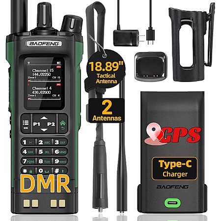 Baofeng DM32UV 10W DMR Digital & Analog Ham Radio Handheld w/ GPS, NOAA & Type-C Charging $45.49 + Free Shipping