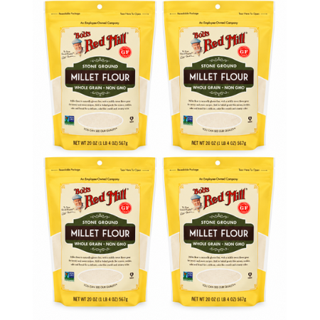 4-Pack 20-Oz Bob's Red Mill Stone Ground Whole Grain Millet Flour $10.21 w/ S&S + Free Shipping w/ Prime or on $35+