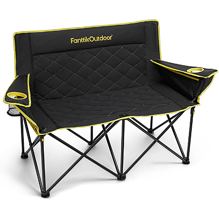 [Prime] FanttikOutdoor Zeta L11 Duo Pro 2-Person Folding Camping Loveseat Chair w/ Cup Holders & Storage Bags (Black) $53.99 + Free Shipping