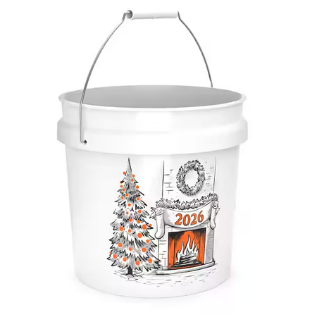2-Gal Home Depot White Holiday Bucket $2.88 + Free S&H - 2026-10-14