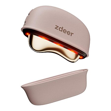 ZDEER GS5 Heated Gua Sha Tool w/ Red Light, Vibration & Brass Plate (Pink or Red) $20.50 + Free S&H