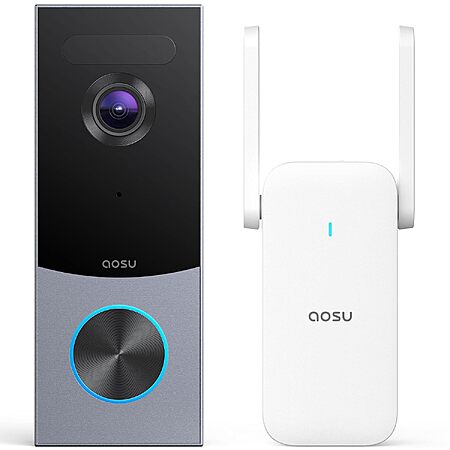 AOSU 5MP 166° Wireless & Wired Video Doorbell Camera w/ Radar, PIR & AI Detection $119.99 + Free Shipping