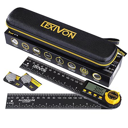 LEXIVON Digital Angle Finder Gauges: 5" $17, 7" $20, 10" $28 & More