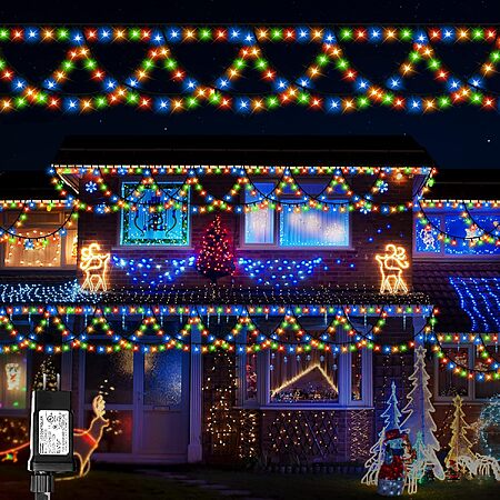 40' 380-LED Color Changing Christmas String Lights w/ 8 Modes Multi $14.39 - White $14.24 + Free Shipping w/ Prime or on $35+