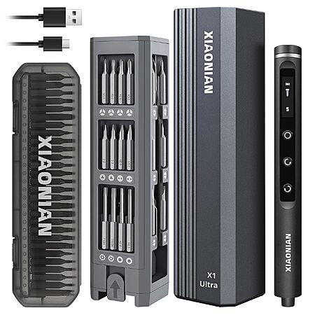 76-in-1 Electric Precision Screwdriver Set w/ 5 Torque Settings, USB-C Charging & LED