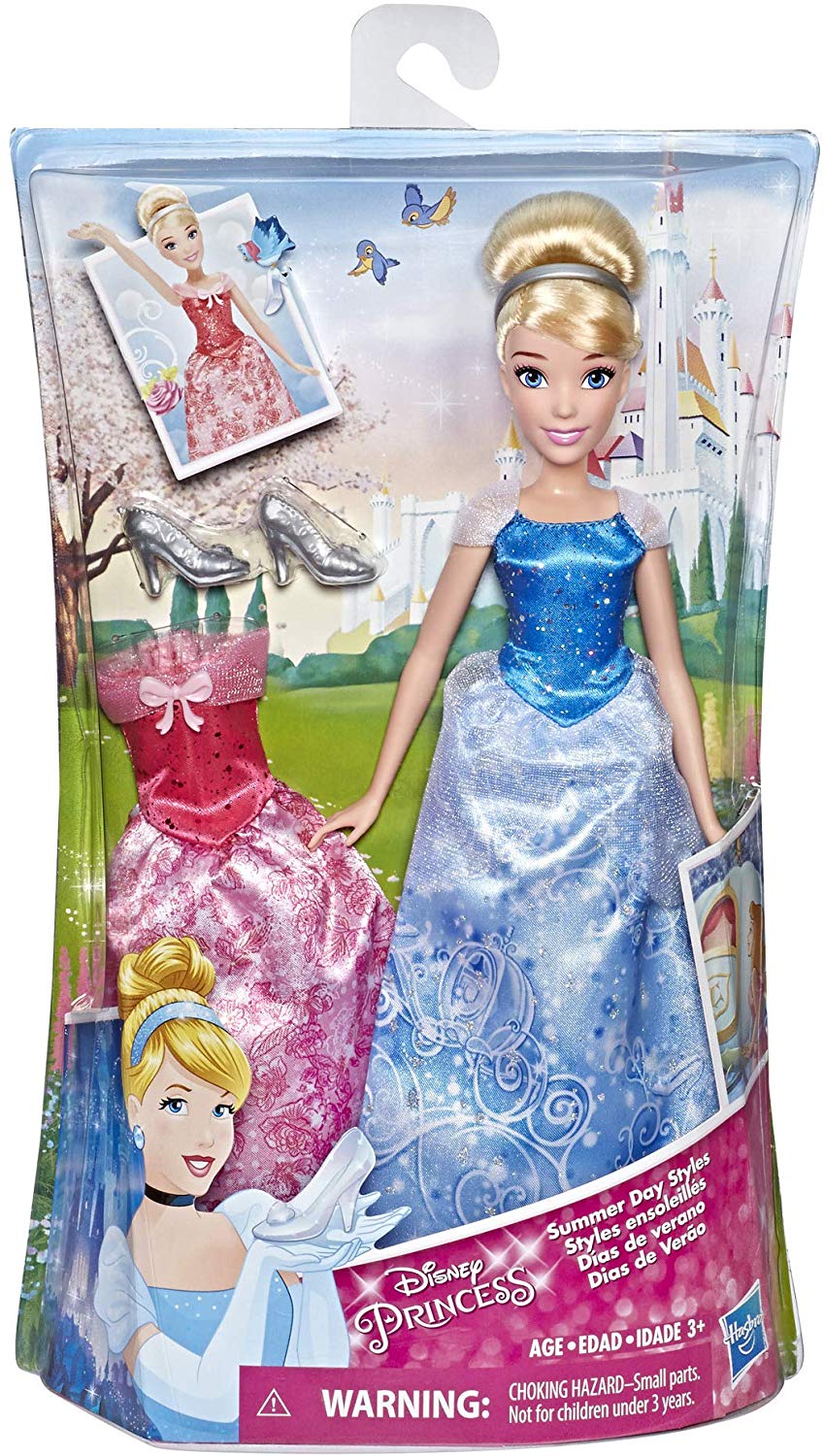 Disney Princess Cinderella Doll w/ 2 Outfits (Summer Day Styles) $6.57 - Amazon