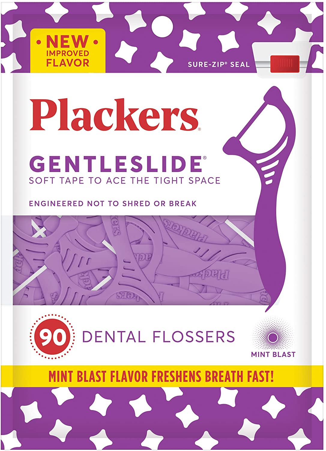 90-Count Plackers Gentleslide Dental Floss Picks $1.90 5% w/s&s