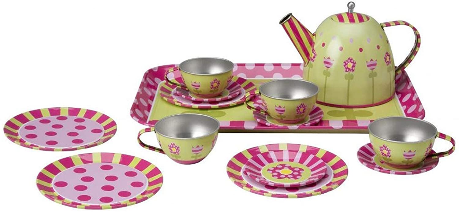 16-Pce. Alex Pretend Tin Tea Time Kids Tea Set $14.48 - Amazon