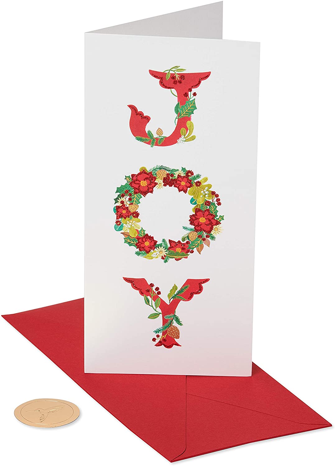 16-Ct. Papyrus Christmas Gift Card Holder Boxed Cards (Holiday Joy Wreath) $3.79 - Amazon