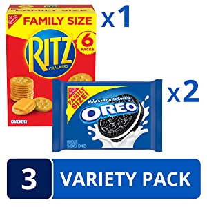 Family Size 3 Piece Set - OREO Cookies & RITZ Crackers Variety Pack $8.91 AC w/s&s