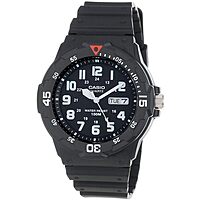 Casio Men's MRW200H-1BV Black Resin Dive Watch (Black)