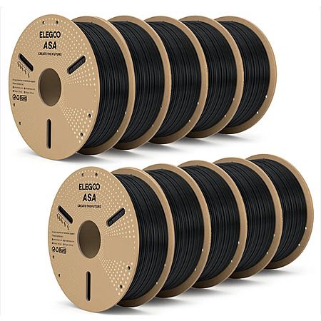 10KG ELEGOO ASA 1.75mm 3D Printer Filament (Black) $100 + Free Shipping