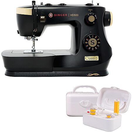 SINGER HD500 Classic Mechanical Heavy Duty Sewing Machine (Black/Gold) $283 + Free Shipping