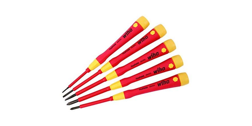 Wiha 32085 Insulated Pico Finish Slotted/Phillips Set (5 Piece), High Vis Red & Yellow  24.99 at Woot $24.99