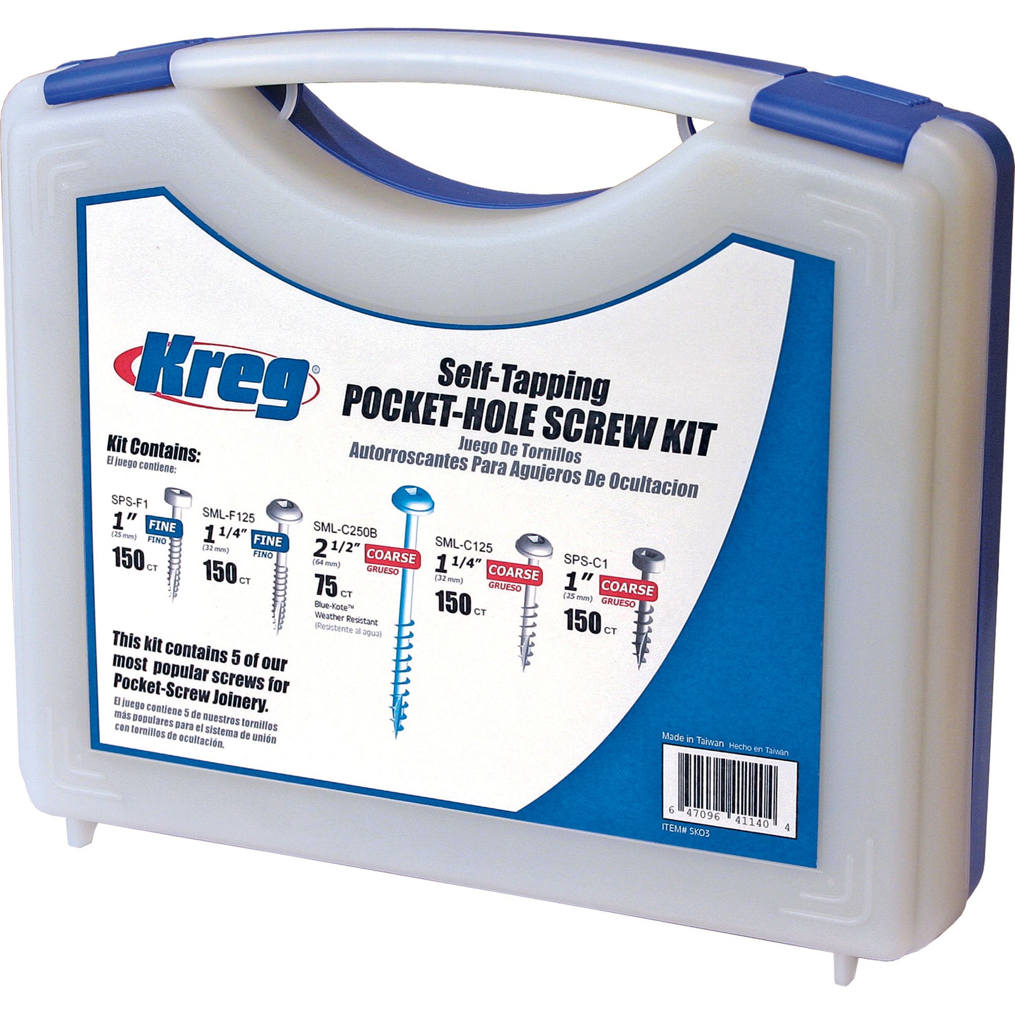 Kreg SK03 Pocket-Hole Screw Kit in 5 Sizes $23.52 at Amazon