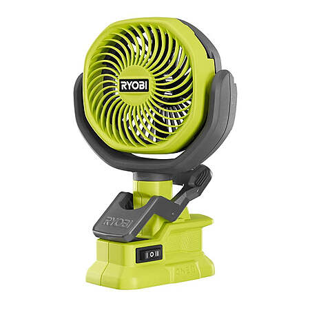 Factory Blemished: Ryobi One+ 18V 4" Blade Clamp Fan (Tool Only) $16.25 + Free S&H