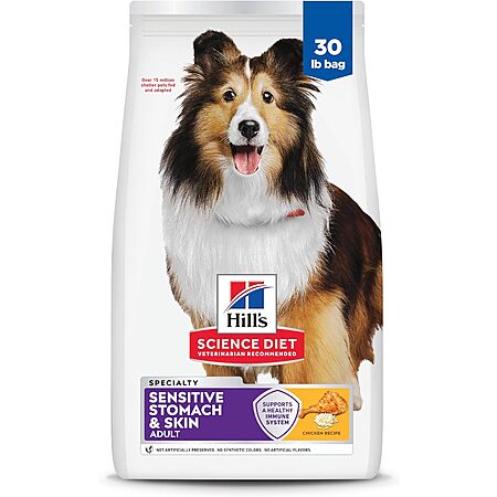 Select Accts: 30-Lb Hill's Science Diet Sensitive Adult Dry Dog Food (Chicken) $27 & More w/ S&S