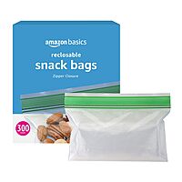 300-Count Amazon Basics Snack Storage Bags $5.86 w/S&S + Free Shipping w/ Prime or on $35+