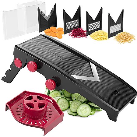 Mueller Multi Blade Adjustable Mandoline Slicer/Cutter/Shredder (Black ...