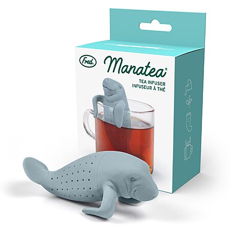 Genuine Fred ManaTEA Reusable Silicone Tea Infuser (Blue Manatee) $3.75