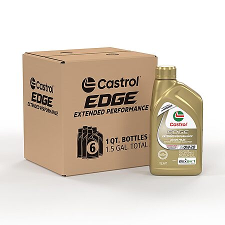 6-Pack 1-Quart Castrol Edge Extended Performance Advanced Full ...