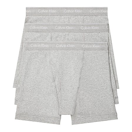 3-Pack Calvin Klein Men's Cotton Classics Boxer Briefs (Grey Heather, M or L) $10.75