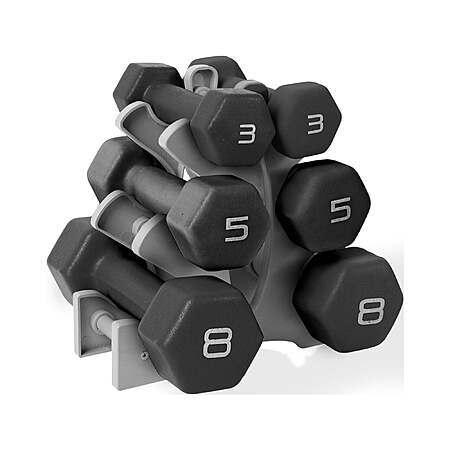 6-Piece 32-lb CAP Neoprene Dumbbell Set w/ Rack (Black) $28.99 + Free S&H w/ Walmart+ or on $35+