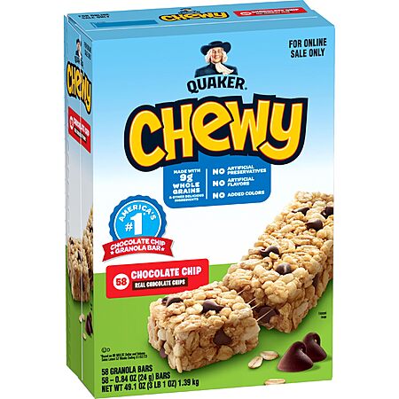 Save 34% on Quaker Chewy Granola Bars