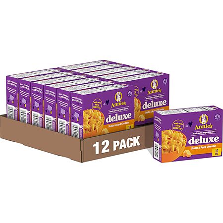 12-Pack 11-Oz Annie's Deluxe Shells and Aged Cheddar Pasta and Cheese Sauce $18.45 w/ Subscribe & Save
