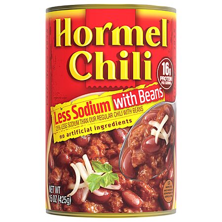 12-Pack 15-Oz Hormel Chili w/ Beans (Less Sodium) $17.25 w/ Subscribe & Save