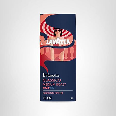 12-Oz Lavazza Medium Roast Coffee: House Blend Perfetto or Dolcevita Classico (Ground or Whole Bean) $4.46 w/S&S+ Free Shipping w/ Prime or on $35+