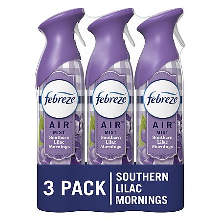 3-Pack 8.8-Oz Febreze Air Effects Odor-Fighting Air Freshener (Southen Lilac Mornings) $7.84 w/S&S + Free Shipping w/ Prime or on $35+